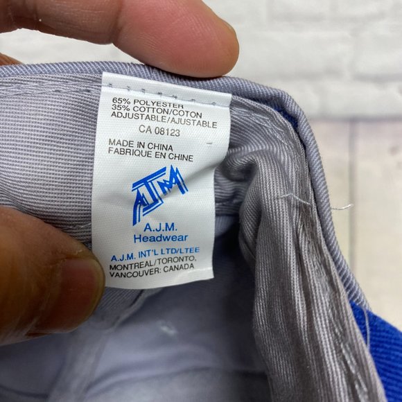 Vintage Hat Cap Snapback Gray Blue MATCO Embroidered 90s Adjustable Poly Cotton - Picture 8 of 8